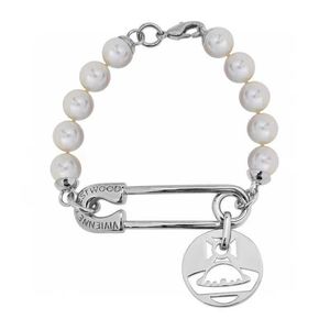 Designer Westwood Saturns Big Pearl Pin Round BR Bracelet Punk