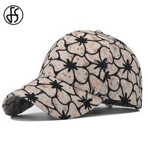 Ball Caps FS 2023 Stylowe koronkowe damskie damskie czapkę Kapaat Letnia streetwear Flower Druku