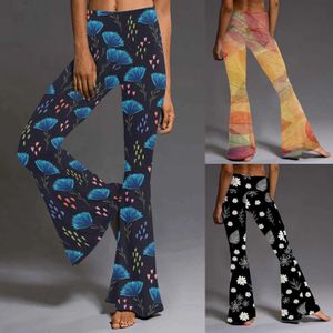 Женские брюки Capris new в леггинсах для женщин плюс размер цветочных листьев с высокой талией.