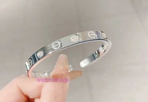 Cratter 1to1 Original Luxury Bangle One Character Pattern 925 sliver Bracelet with Logo Box