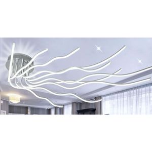 Modernt LED -takljus 55 tum - Dimble Tak Light Fixture med fjärrkontroll för vardagsrum och matsal - 10 ljusalternativ