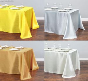 Table Cloth 1Pcs Satin Tablecloth Modern Style Gold White Tablecloth For Christmas Wedding Party Table Covers Red Tablecloth Home 7287587