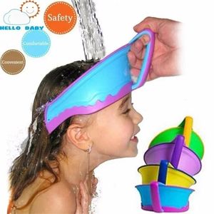 1 silicone adjustable baby cap bathroom sun shading shower cap protective shampoo childrens shampoo cap 240506