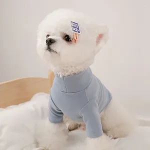 Собачья одежда сплошной цвет базовая рубашка простая комфортная мягкая маленькая собака одежда кот каваи