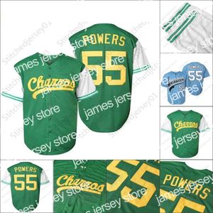 Il baseball del college indossa uomini 55 Kenny Powers Charros Movie Baseball Jersey Cucite Mens Women Youth 267D