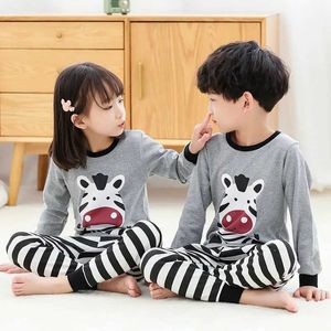 Pyjamas Jungen und Mädchen Pyjamas Winter Heiße Unterwäsche Kinderkleidung Kleidung Pyjamas Kinder warmes Pyjama Sets 2 4 5 6 8 10 12 14 Jahre alt2405