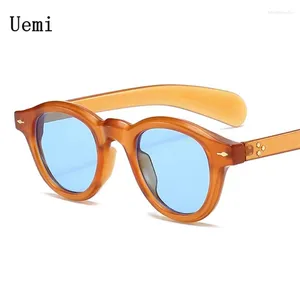 Sunglasses Retro Men Round For Women Vintage Rivet Designer Small Frame Simple Trending Shades UV400 Eyeglasses