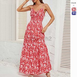 Designerklänning 2024 Women's Summer New Print Sexig Suspender Dress for Women Plus Size Dresses
