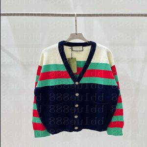 Projekt mody Knity kontrast damski sweter swetrów kardigan 624 V-dół fonvi