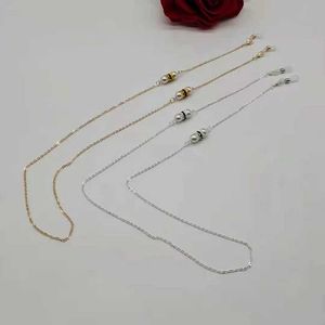 Eyeglasses chains Eyeglass Chain Color Crystal Torus Flower White Beads Charm Lobster Sile Loops Sunglasses Accessory Mask Hanging Rope