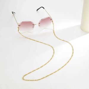 Eyeglasses chains Teamer Metal Sunglasses Chain for Women Men Gold Color Colorful Bead Hanging Rope Glasses Lanyard Accessories Mask Strap Gift