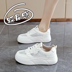 Scarpe casual piattaforma femminile papà 2024 estate ascensore traspirante White tenis sports