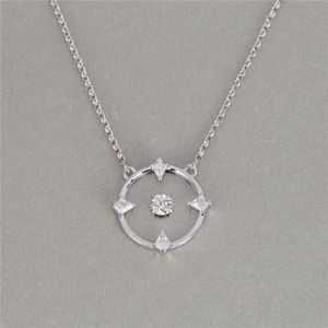 Designer smycken hänge halsband ny skiva enkel diamant enkel linje elegant implicit fashionabla och mångsidiga kvinnors halsband 520 gåva