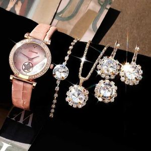 Relógios femininos de luxo Moda de moda feminina ES BRAND Ladies Quartz Wrist Classic Simple Femme Pink Leather Band Relogio feminino