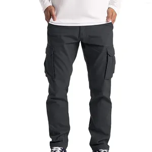 Men's Pants Multi Pocket Casual Straight Tube Loose Multi-color Workwear Sports Fitness Outdoor