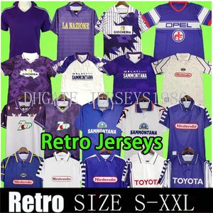 1998 1999 Retro Fiorentina Soccer Trikots Batistuta Rui Costa Vintage Florence Rui Costa Football Shirt Camisas de Futebo 84 85 89 90 91 92 93 94 95 96 97 98 99 00 1984 1985