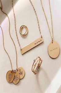 Customized Stainls SteelJewelry Personalized Gold Birth Floral Flower Month Handmade Coin Pendant Necklace For Women29516762487