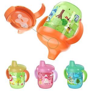 Tazze di piatti utensili carini anatra per bambini che apprendono le bevande con doppia copertura a doppia copertura BPA a prova di perdite a prova di perdite con tazza d'acqua per bambini con lidl2405