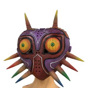 Máscara máscara de Majora de Zelda Scary Realistic Face Mask de Halloween Cosplay Costum para adultos Teens Game Party Máscara