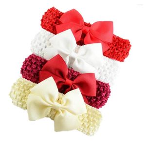 Hair Accessories 30PCS Wholesale Baby Girls Headband Toddlers Kids Infants Crochet Weave Hairband Bow Bands Children FDA121