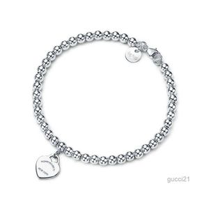 4mm rund pärla kärlek ism armband kvinnlig förtjockad sier botten plätering för flickvän souvenir present mode charm lsy