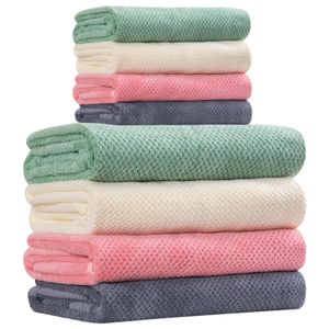 2pc8pc Microfiber Banho Toalhas 4 cores para chuveiro Poço Banheiro de praia