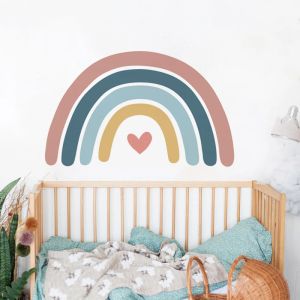 Naklejki Boho Rainbow Ablecolor Tickers do pokoju dla dzieci pokój dziecięcy samozwańczy naklejka na ścianie nordycka naklejki do pokoju dziecinnego winylowe PVC