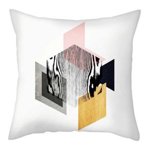 Cushion/Decorative New Pink Geometric Cushion Cover Modern Fashion Nordic Simplecase Decorative Sofa Seat Throws Cover