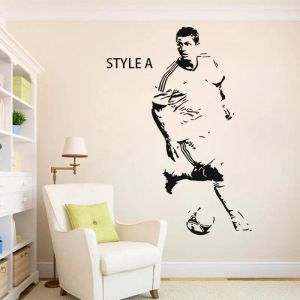 Stickers Football Player Wall Sticker Decals Vinyl Art Home Decoration with Cristiano Ronaldo Portrait