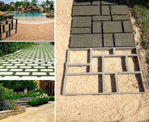 Pavimenti fai -da -te stampo stampo stampi per pavimentazione in cemento in mattoni in cemento stampi per produttori di strade creatività decorazione del giardino pavimentazione 280f9337764