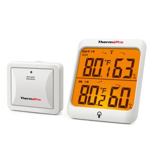 Os medidores ThermoPro TP63C 60M Wireless Indoor Outdoor Station Station Hygrometer Termômetro Termômetro Digital Termômetro com luz de fundo