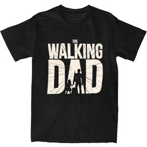 Men's T-Shirts Walking Dad Fathers Day Mens Vintage Pure Cotton T-shirt Summer O-neck Popular T-shirt Hot Selling Ultra Fine ClothesL2405