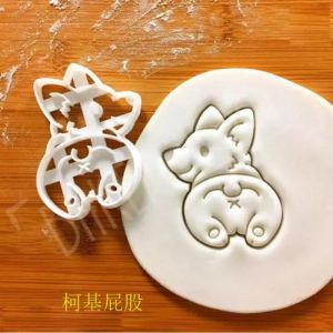 Moulds set Cookie Cutters Mold Corgi Dog Shaped DIY Biscuit Baking Tool Cute Animal Cookie Stamp For Kids Kitchenware Bakeware