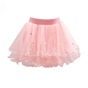 tutu Dress Summer Fashion Kid Girl Mesh Skirts Princess Stars Ballet Tutu Brand Sequin Party Girl Skirt Elastic Clothes 5-12 Year d240507