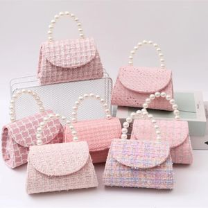 Детская жемчужная сумочка минималистская сумка для кроссбакса для девочек детские кошельки и сумочки 240425