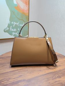 lyxväskor axelväska kvinnor handväska väska satchel crossbody väska lady eleanor satchel 5a äkta läder vanlig brun 32 cm modepåse tote väska designer tote väskor