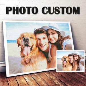 Craft Weiwei 5d Diamond Painting Photo Picture rotonde quadrate personalizzate di rini di rinoc di rini da ricamo da ricamo a mosaico decorazione familiare