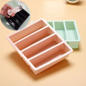 Tools Long Ice Cube Reusable Tray Silicone Ice Cube Mold Free Ice Mold with Removable Lid