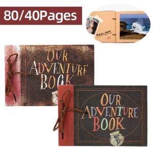 Álbum Diy Handmade Photo Álbum Aventura Livro do LOOF Leaf Set Scrapbook Retro Kraft Album Anniversary Wedding Wedding Guest Book