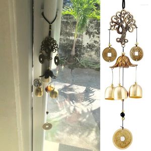 Estatuetas decorativas 1pcs Antique Wind Chime Copper Yard Garden Outdoor Living Decoration Chimes Metal Win Chinese Oriental Lucky Win