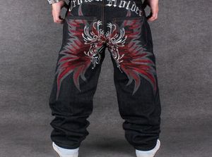 DHL Cool Graffiti Long Loak Reslected Casual Pants Fashion NY Skateboard Вышивка Dragon Jeans Rap Boy B Boy Boys Размер 35396643