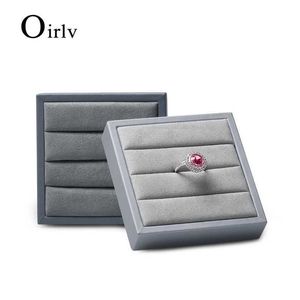 Ювелирные украшения Oirlv Ultra-Fine Fiber Jewelry Display Rack Rack Cute Comering Organizer Организатор лоток серая упаковка Q240506