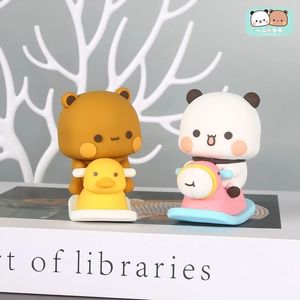 Bubu Dudu Anime Figuras Modelo Toys Coloquente colecionável Figura Panda Figura Kawaii Doll Doll Casa Crianças Presente de Natal 240506