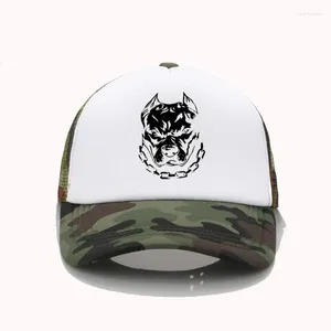 Ball Caps Funny Fashion Hats Cute Pitbull Dog Lovers Baseball Cap Summer Men Women Adjustable Snapback Camping Adventure Hiking Hat