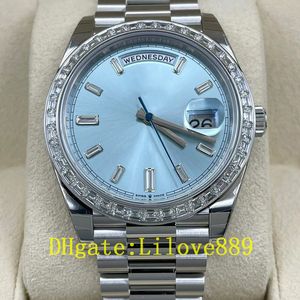 2024 Luxury Men's Watch 3255 Mechanical Automatic Movement 40mm 228348 Diamond Surta Sapphire Waterproof Gradient Dial Platinum Strap
