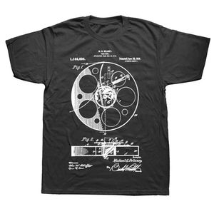 Herren-T-Shirts Interessanter Retro-Kamera-Filmproduzent T-Shirt Cotton Kurzärmeler Fotograf Opa Dad Day Movie T-Shirt 2024L2405