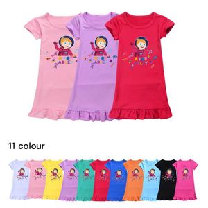 Pajamas Adley Girls Nightown Summer Childrens Cartoon Girl Pajamas Summer Childrens Sleep Pajamas Girl Role PlayL2405