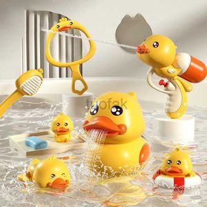 Bath Toys 2024 New Bath Toys Baby Water Game Duck Model Faucet Shower Electric Water Spray Swimming Bathroom Baby Toys For Kids Gifts d240507