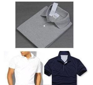 Männer Solid Summer Polo -Hemd hochwertige Krokodil -Stickerei weiße graue Polo -Hemden Kurzarm klassisches Model Designer Pol4434805