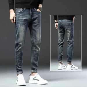 Jeans masculinos Men jeans Jeans esticarem calças finas de alta qualidade casual masculino Marca coreana Diretor diário Y240507